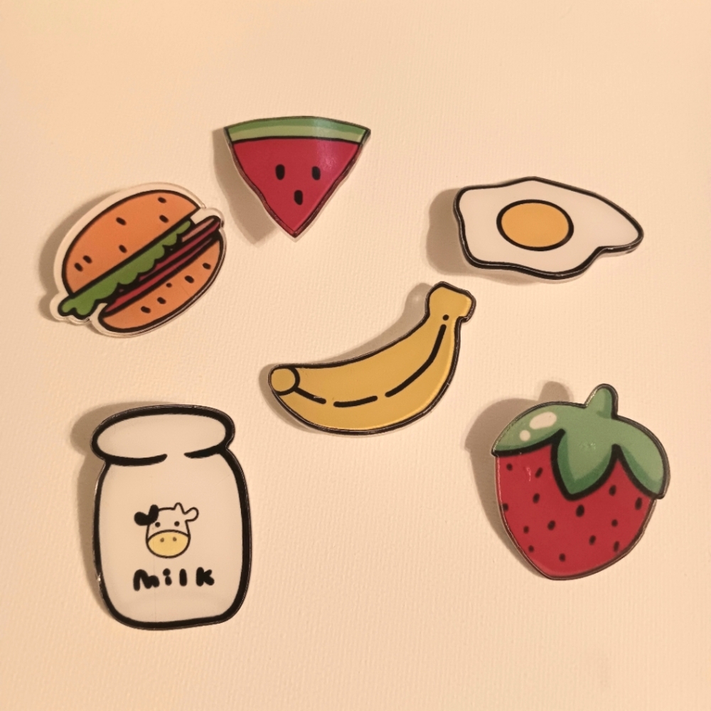 Set of 6 Kidcore Acrylic Pins